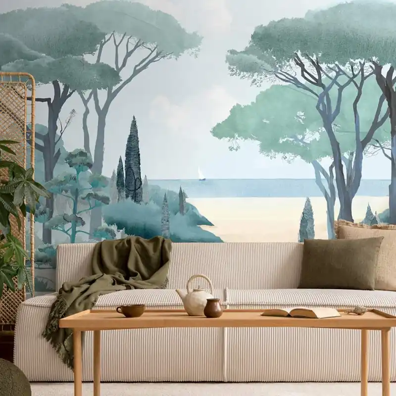 Riviera La Spiaggia, Vert Emeraude, PaperMint Tapet cu design unic și inspirat o oază de liniște în casa ta Mai ieftin